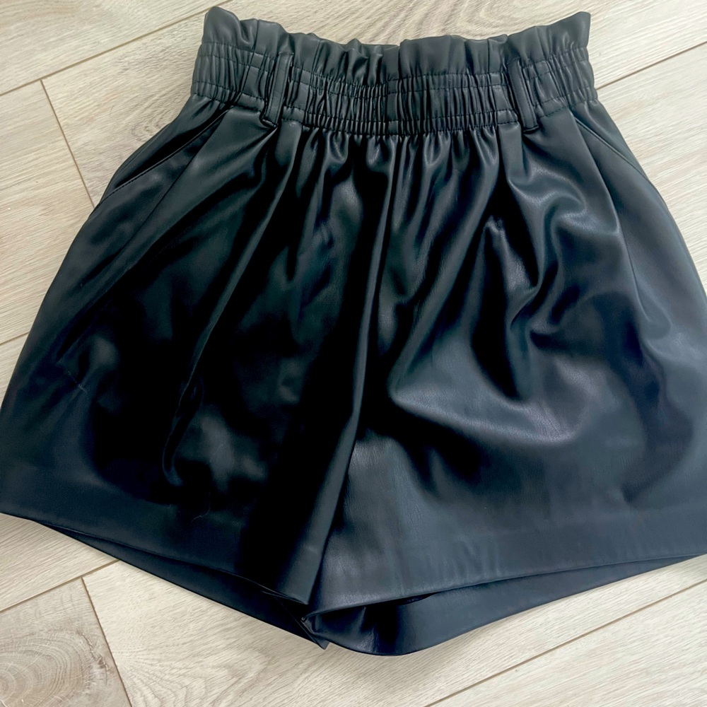 Zara! Vegan leather shorts